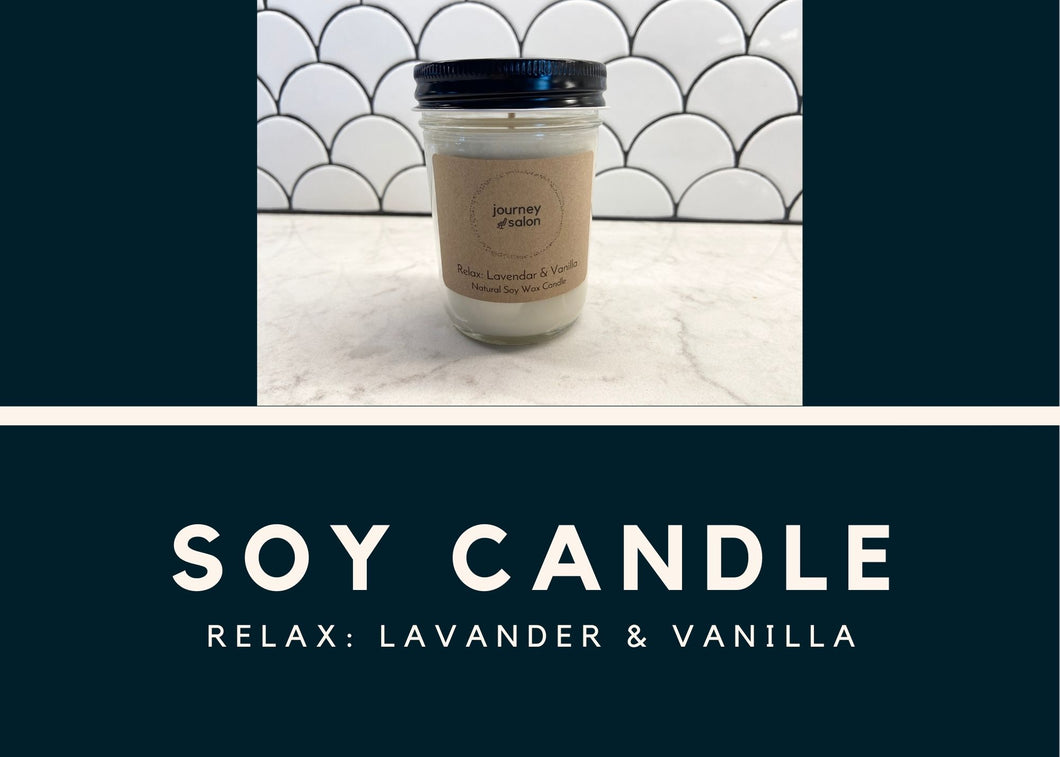 Soy Candle- Relax: Lavender & Vanilla